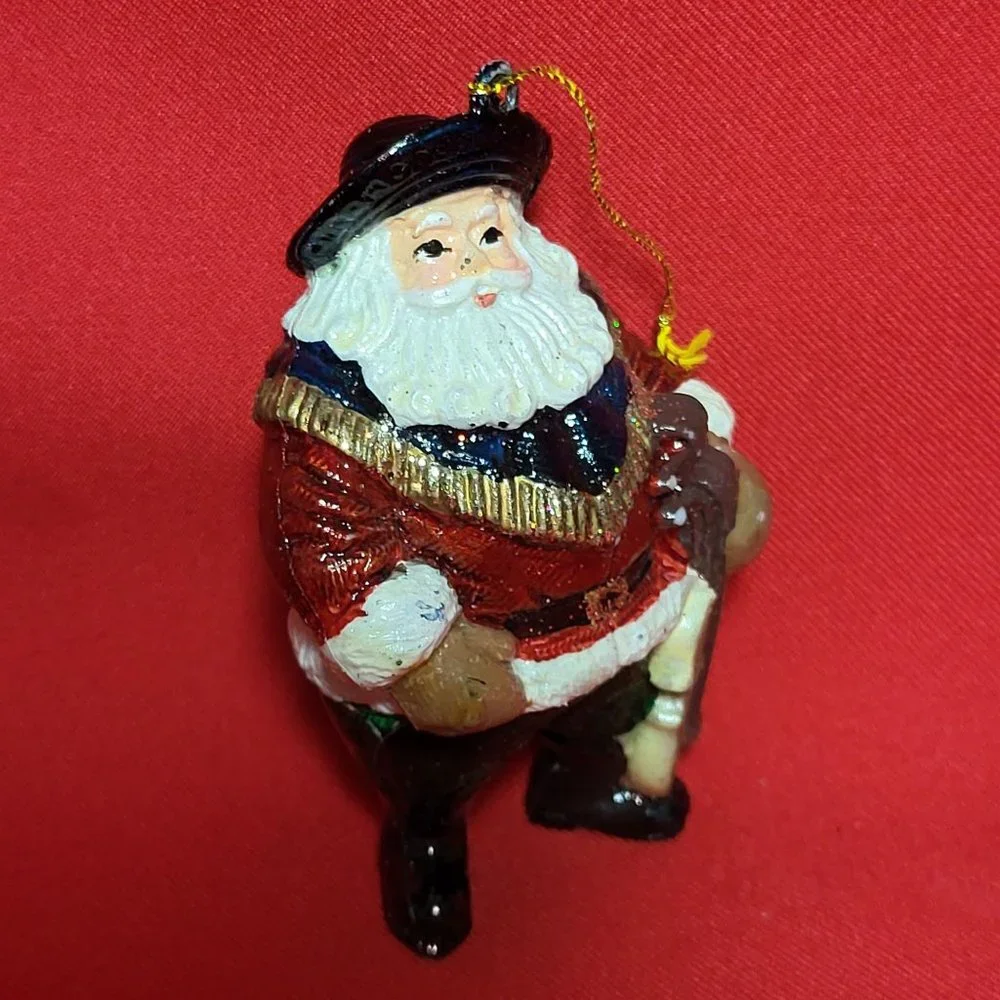 VTG Santa Claus Old St Nick Blown Glass Christmas Ornament